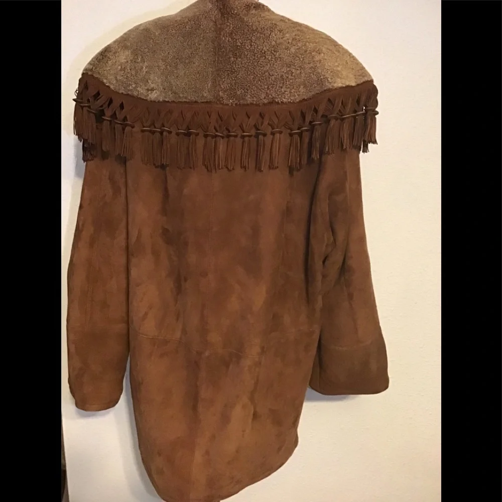 Christian for Nanak brown leather/shearling jacket